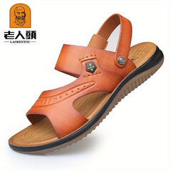 LAORENTOU Men's Non Slip Sandals Wear resistant Comfy Beach Shoes