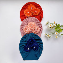 Baby Girl Sunflower Beaded Hat Elastic Soft