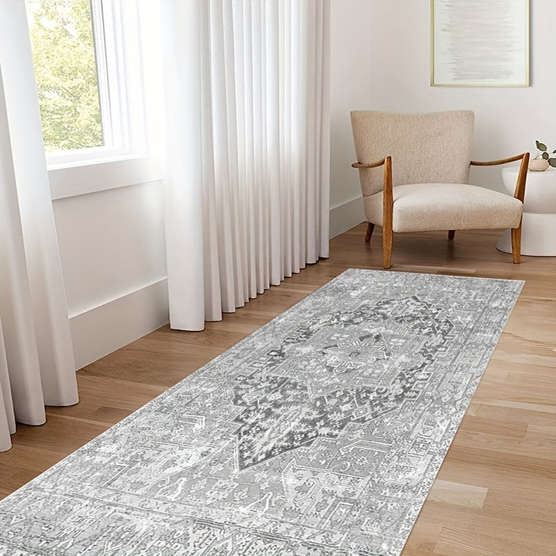 Soft Persian Runner Rug Vintage Shaggy Non Slip Entryway Mat Washable