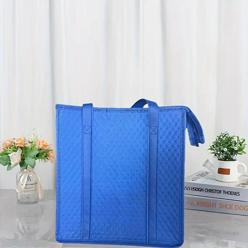 Foldable Insulated Tote Bag Aluminum Foil Lining Thermal Storage