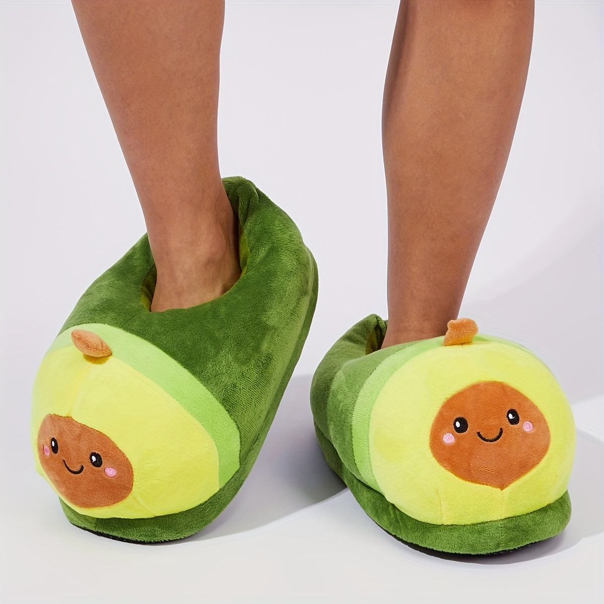 Avocado Decor Slippers Closed Toe Slip On Warm Home Shoes