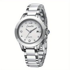 LIGE Schoolgirl Ceramic Watch Girl Quartz Watch Calendar Waterproof Wrist Watch