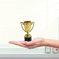 1pc Golden Mini Trophy Sports Honor Trophy for Party Props Rewards Prize Decorat