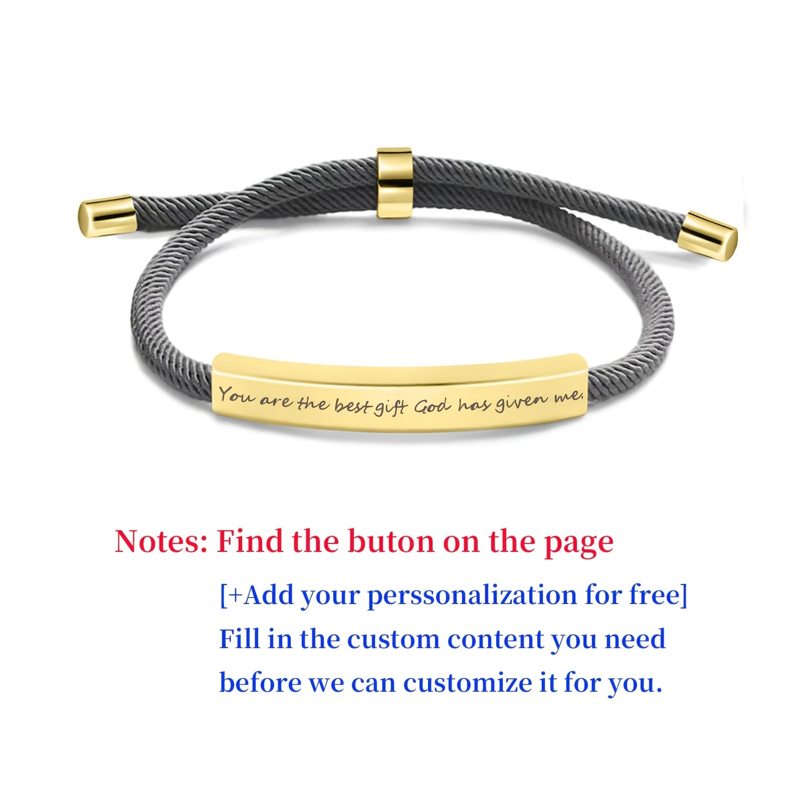 Personalized Stainless Steel Pet Name Bracelet