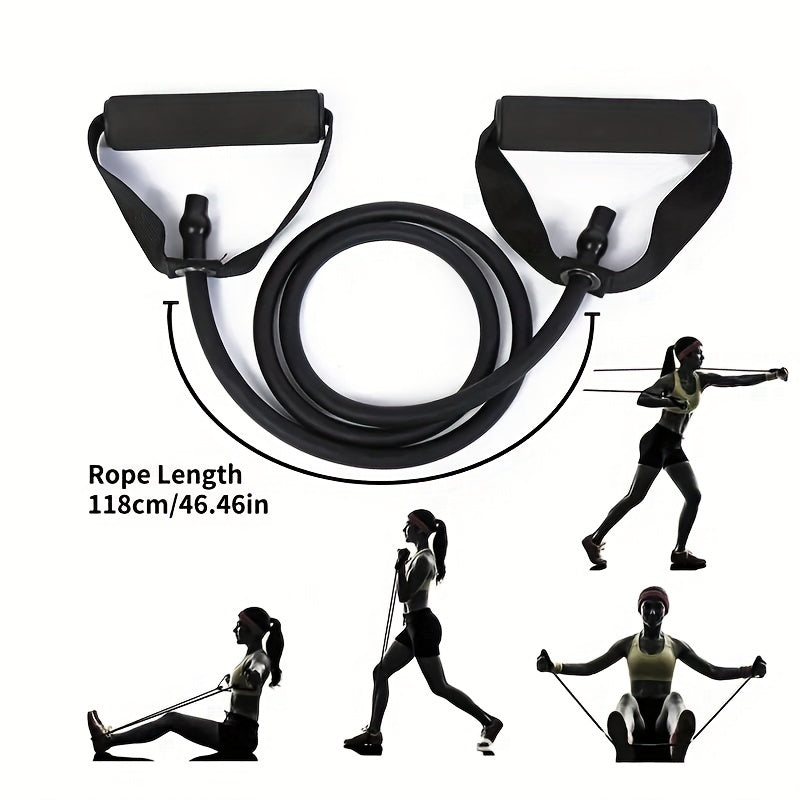 5-Level Yoga Resistance Pull Rope with Handle for Home Pilates Exercise