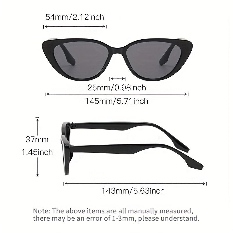 Small Frame Cat Eye Sunglasses Vintage Lightweight Sunshade Eyeglasses
