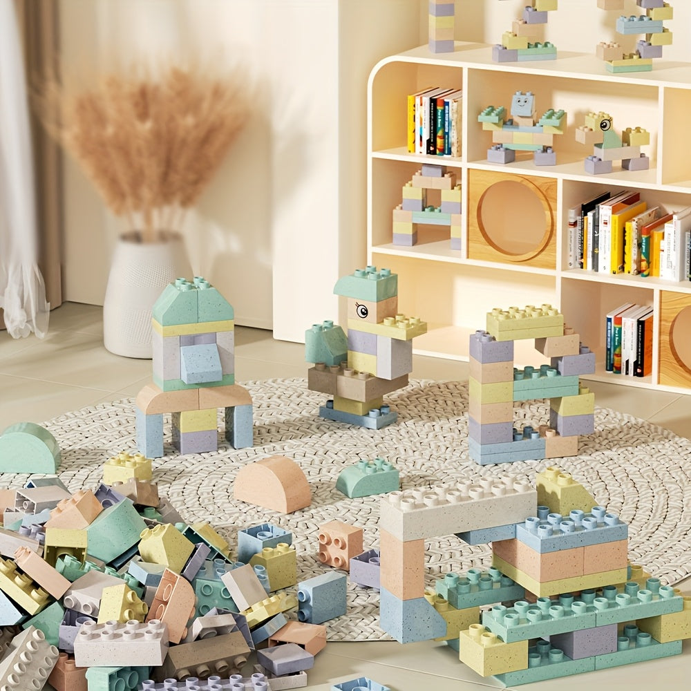 56pcs Colorful Plastic Building Blocks Toy Ideal Holiday Gift