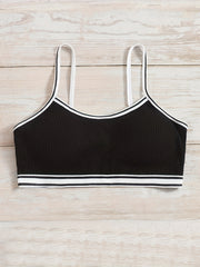 Ribbed Wireless Bralette Colorblock Everyday Bra