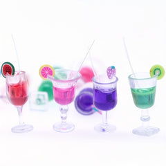 4pcs Dollhouse Fruit Cocktails Home Decoration Party Supplies