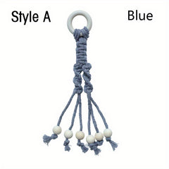 Boho Banana Hanger with Wooden Beads Fruit Vegetables Organizer