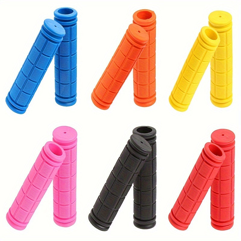 2pcs Colorful Fixed Gear Bike Handlebar Cover Soft Rubber Grip Stopper
