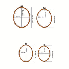 4pcs Embroidery Hoops Photo Frame for Crafts Sewing DIY Cross Stitch Stand
