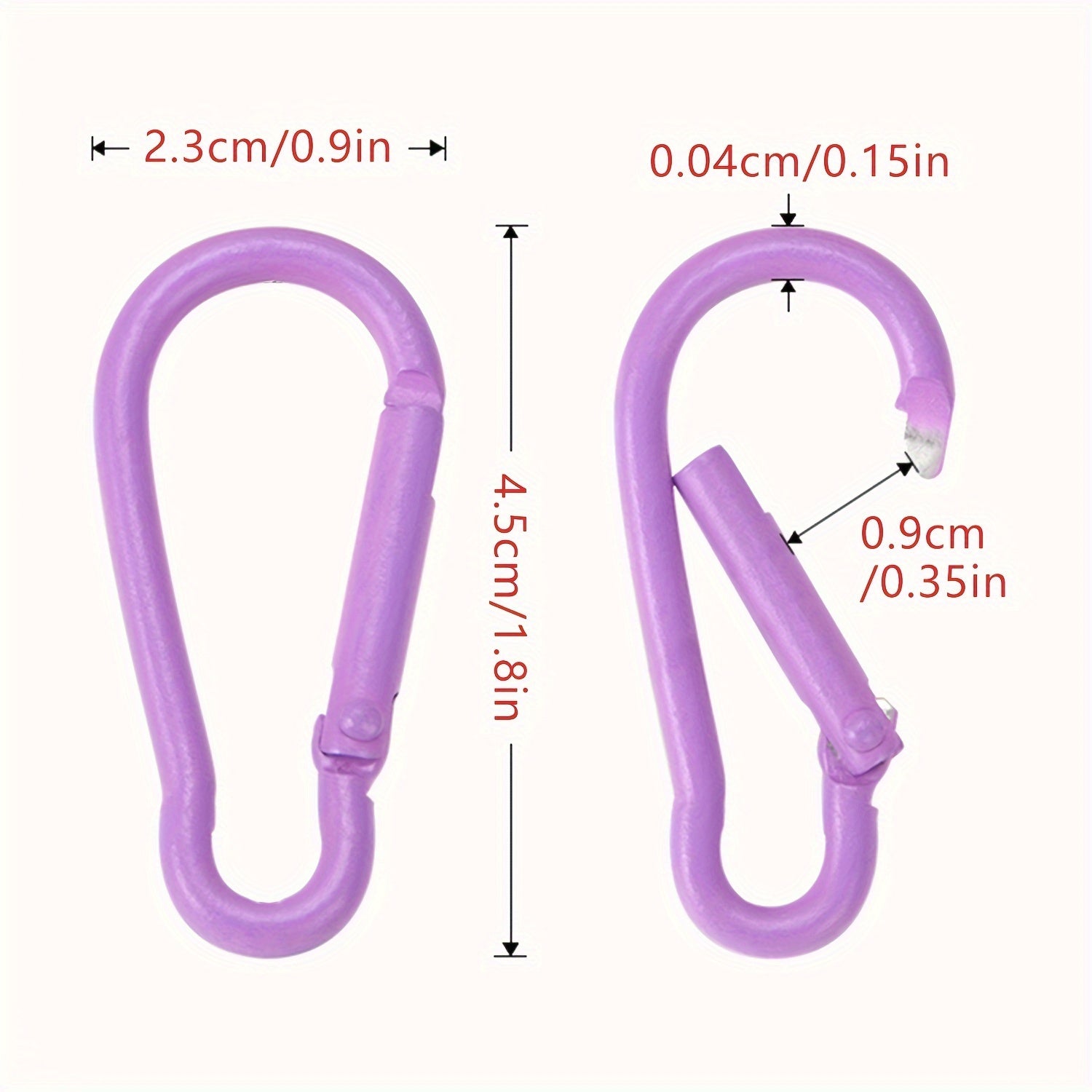 10pcs Colorful Hanging Buckle for Outdoor Camping Sports