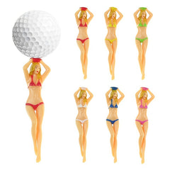 6 Pcs Bikini Girl Golf Teeses 7 Pin Up Teeses Home Golf Training