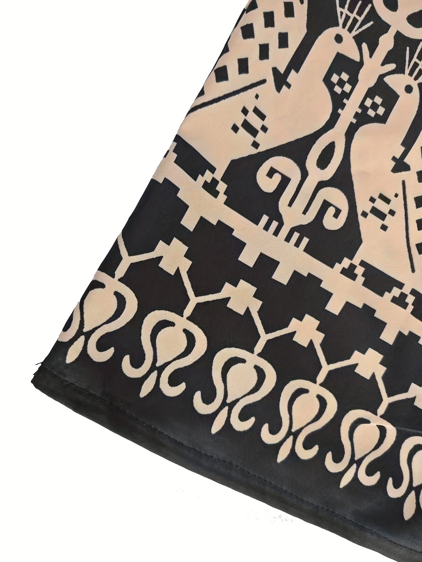 Ethnic Print Wide Leg Pants High Waist