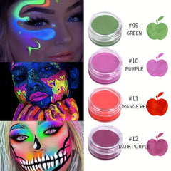 Fluorescent Body Paint Palette for Halloween Makeup