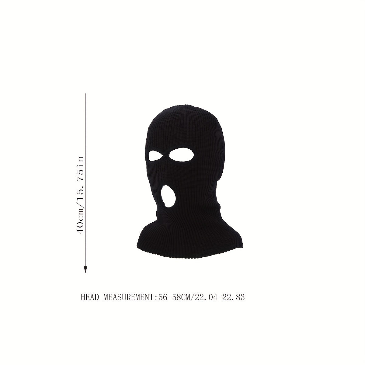 Winter Three hole Ski Mask Knitted Hat Solid Acrylic Three hole Knitted Hat