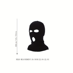 Winter Three hole Ski Mask Knitted Hat Solid Acrylic Three hole Knitted Hat