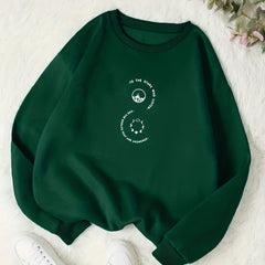 Graphic & Letter Print Sweatshirt Casual Long Sleeve Crew Neck Sweatshirt