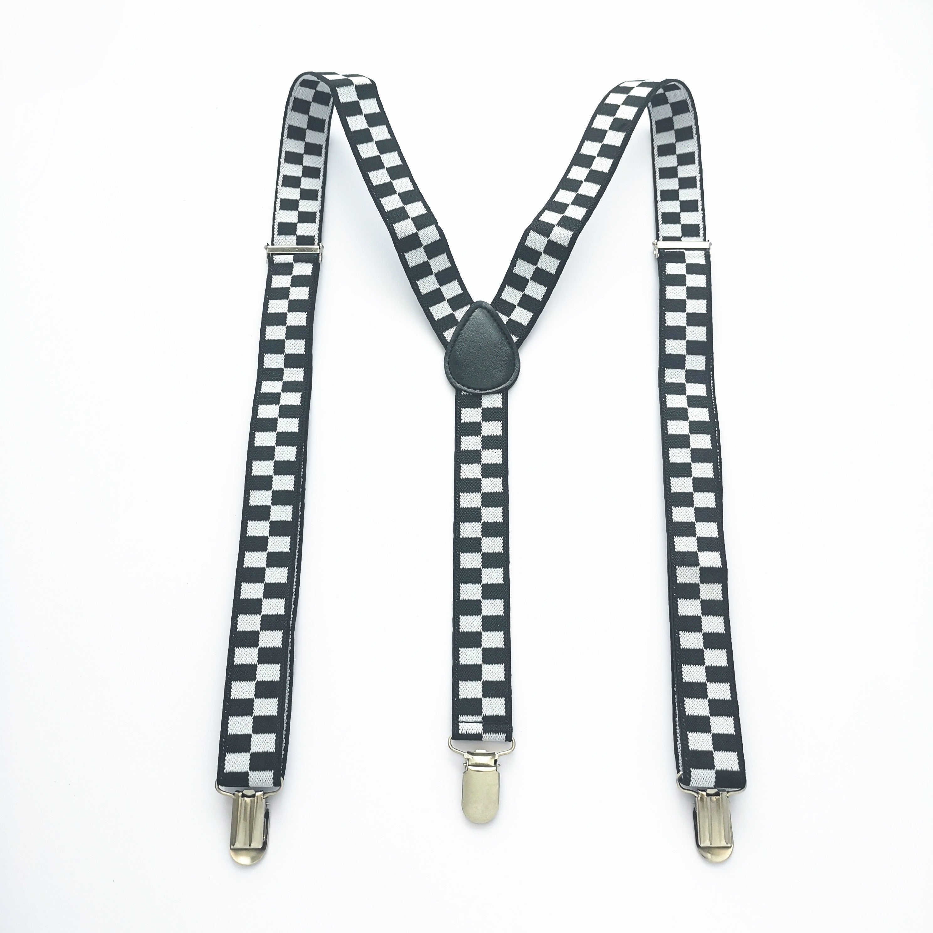 Plaid Men Suspenders 2 Wide Y Back Braces