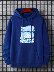 Mountain Print Men's Pullover Hoodie