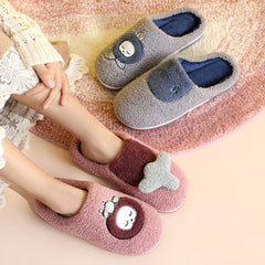 Men's Cartoon Fleece Slippers Cozy Warm Non Slip Comfy Indoor Winter