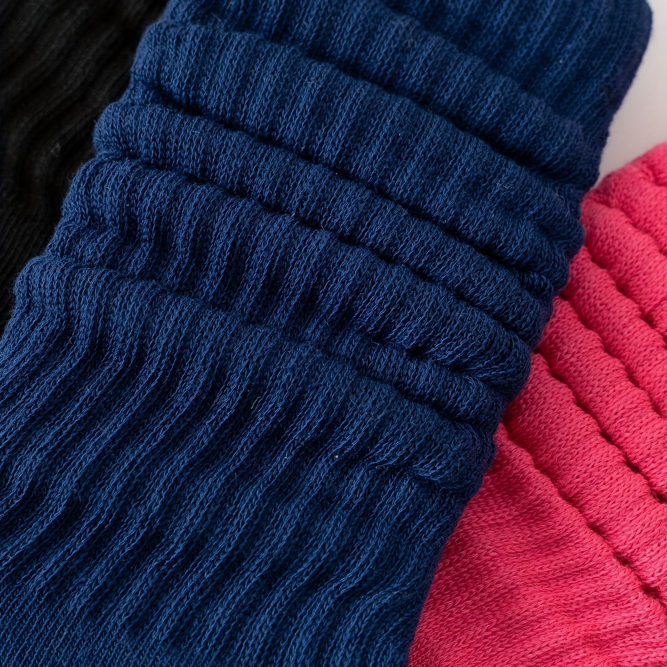 3 Pairs Solid Slouch Socks Comfy & Soft All match Sports Socks Women's Stockings