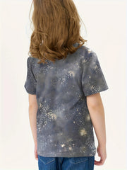 Breathable Cross & Letter Print Short Sleeve T shirt Girls Spring Summer Gift