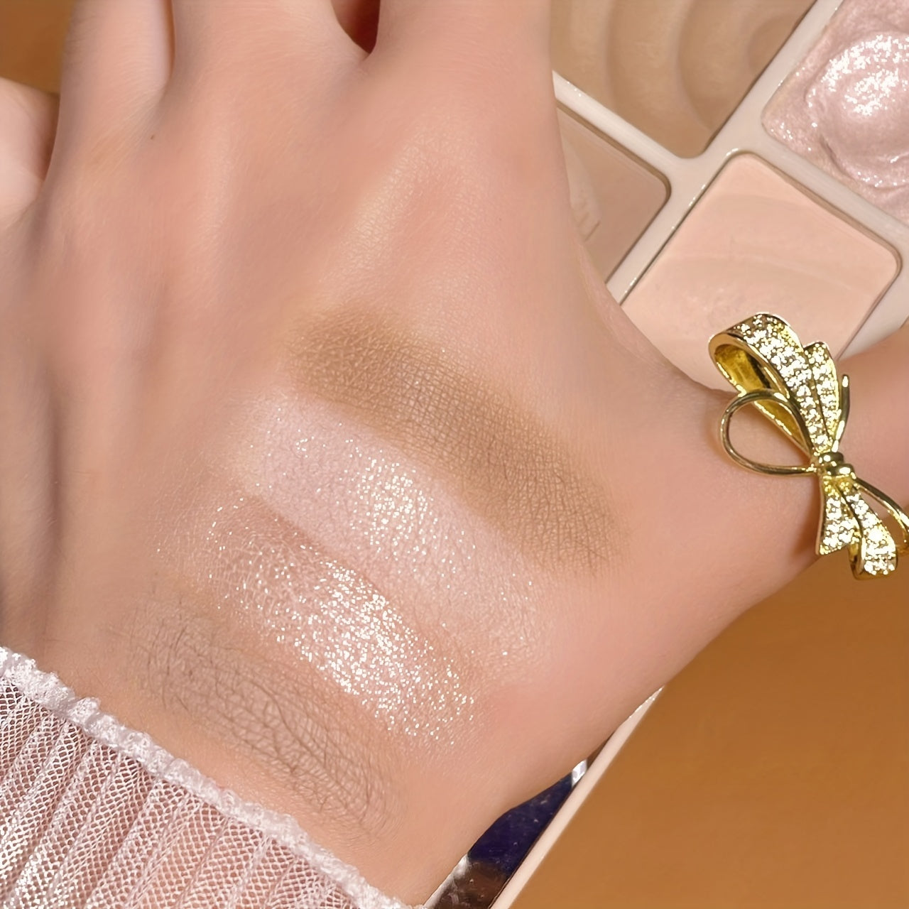 Highlighting Powder Blush Contour Palette Glitter Facial Makeup Powder