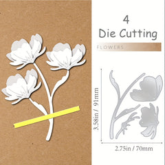 Flowers & Leaves Metal Cutting Dies for DIY Scrapbooking