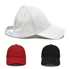 Solid Ponytail Backless Cap Lightweight Sun Hats