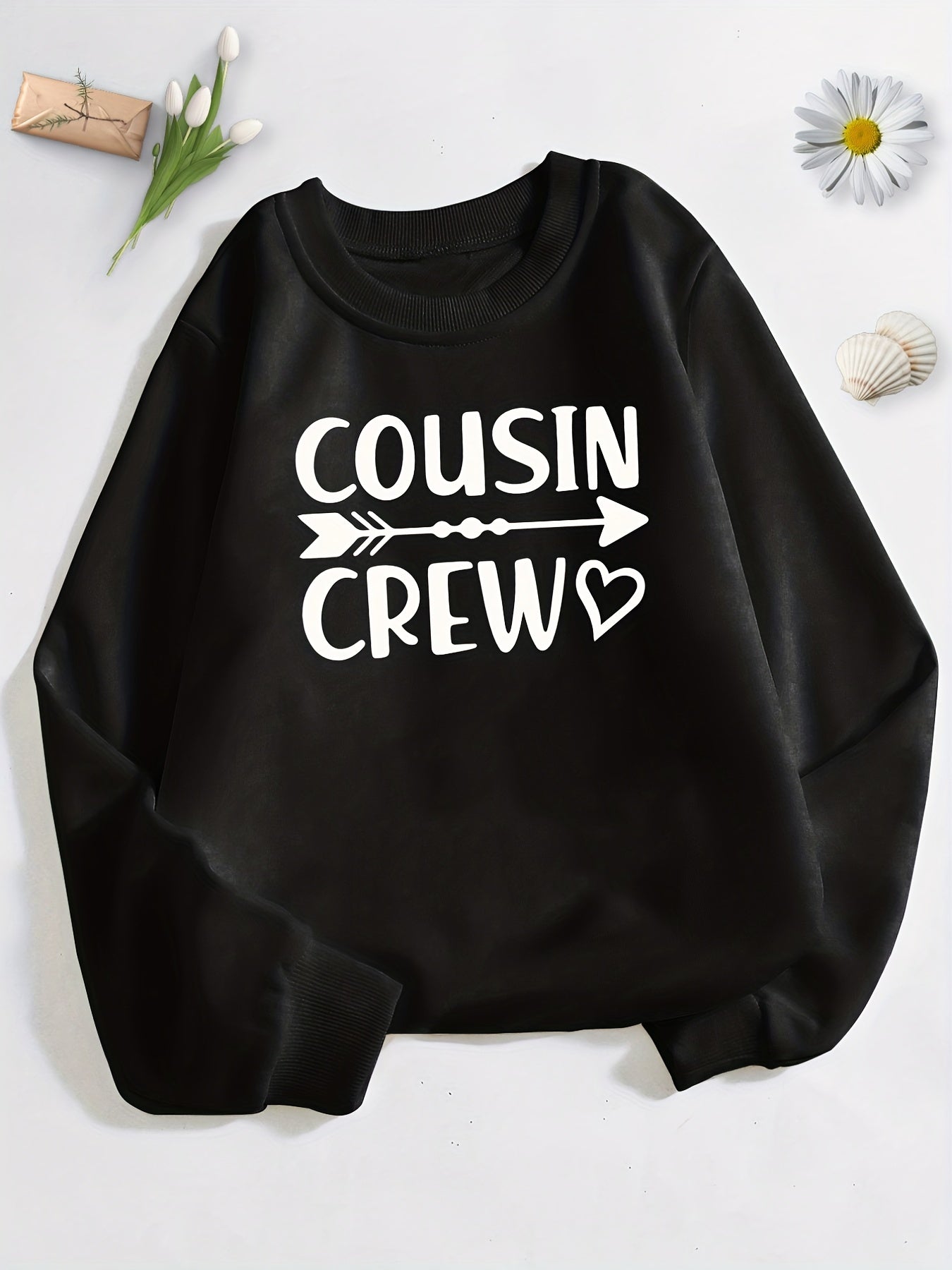 COUSIN CREW Boys Sweatshirt Long Sleeve Crew Neck Tops Kids Clothing