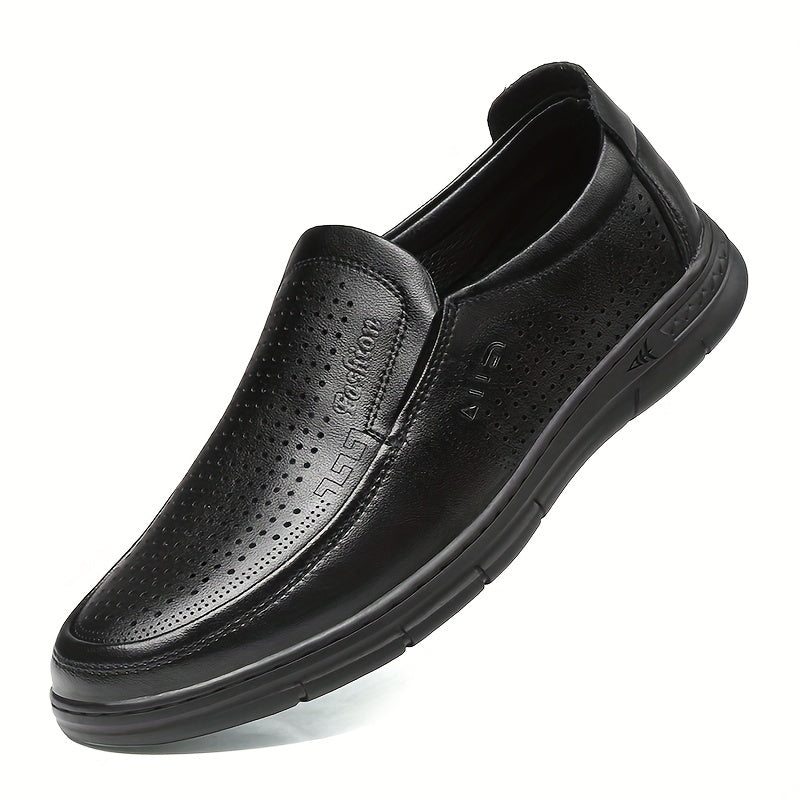 Men's Leather Dress Loafer Shoes Comfy Slip-On Shoes