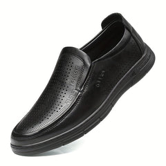 Men's Leather Dress Loafer Shoes Comfy Slip-On Shoes