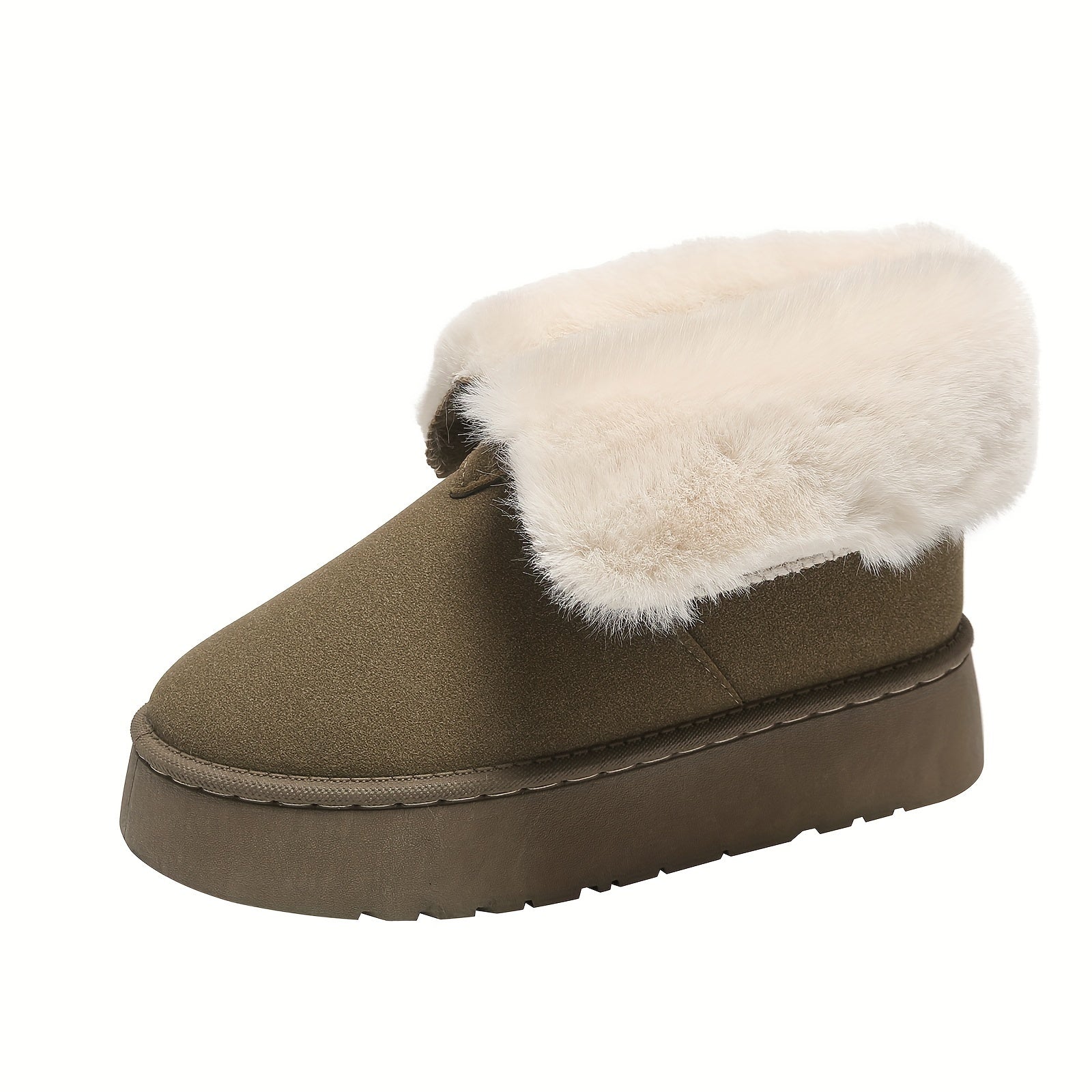 Women's Thermal Snow Boots Faux Fur Lined Platform Ankle Boots