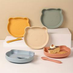 Bear Silicone Baby Feeding Set for Kids Lunch Boxes