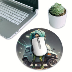 Chameleon Pattern Mouse Pad 20x20cm Non-slip Rubber Stitched Edge