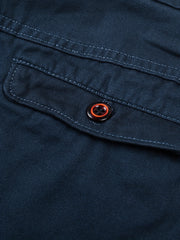 Embroidered Bicycle Pattern Men's Cargo Shorts for Summer