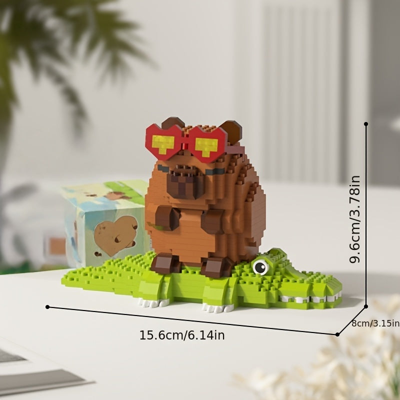 Capybara Building Blocks Set Desk Decor Stress Relief Family Office Gift