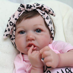 Realistic 20 Inch Saskia Lifelike Baby Doll Soft Silicone Real Life Baby Doll