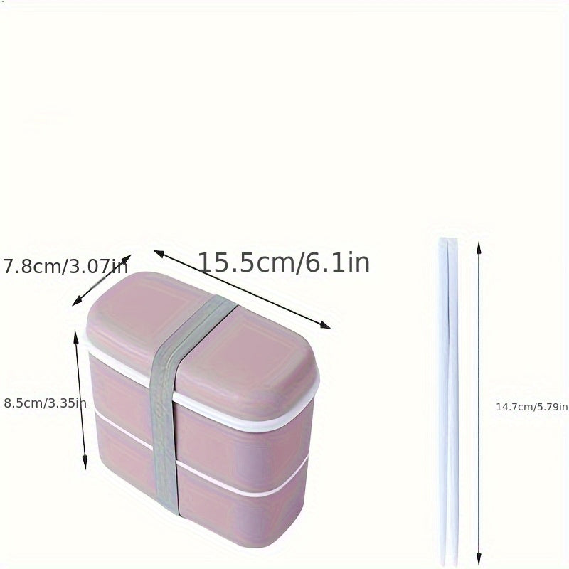 Solid Lunch Box With Chopsticks Suitable For Office Travel Camping