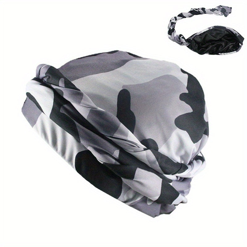 Camouflage Ethnic Men's Headband Cap Elastic Easy To Store Soft Cap