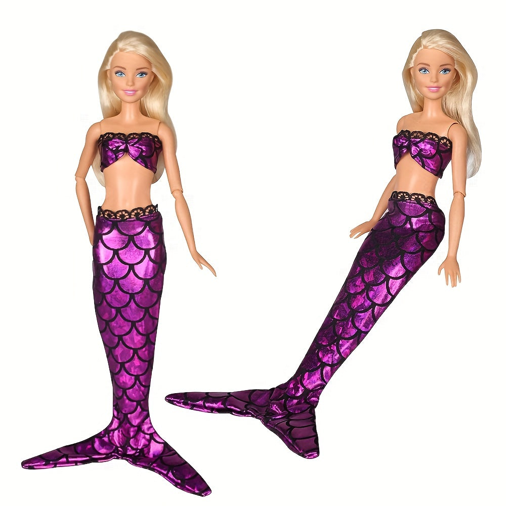 3 Mermaid Swimsuits for 29-21 cm Dolls