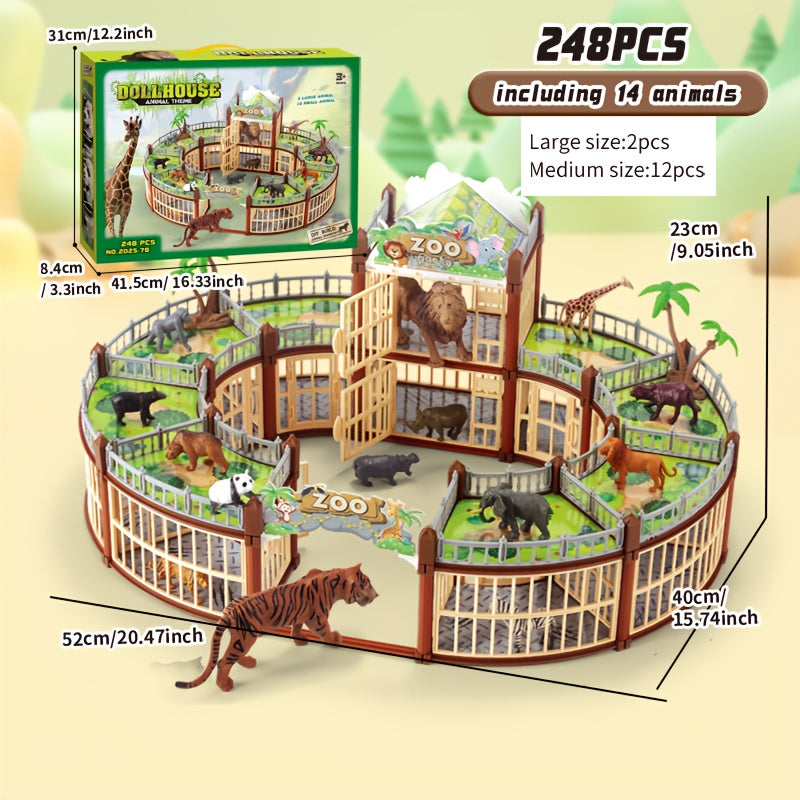Wild Animal Toy Set for Boys - Pandas, Lions, Tigers, Elephants