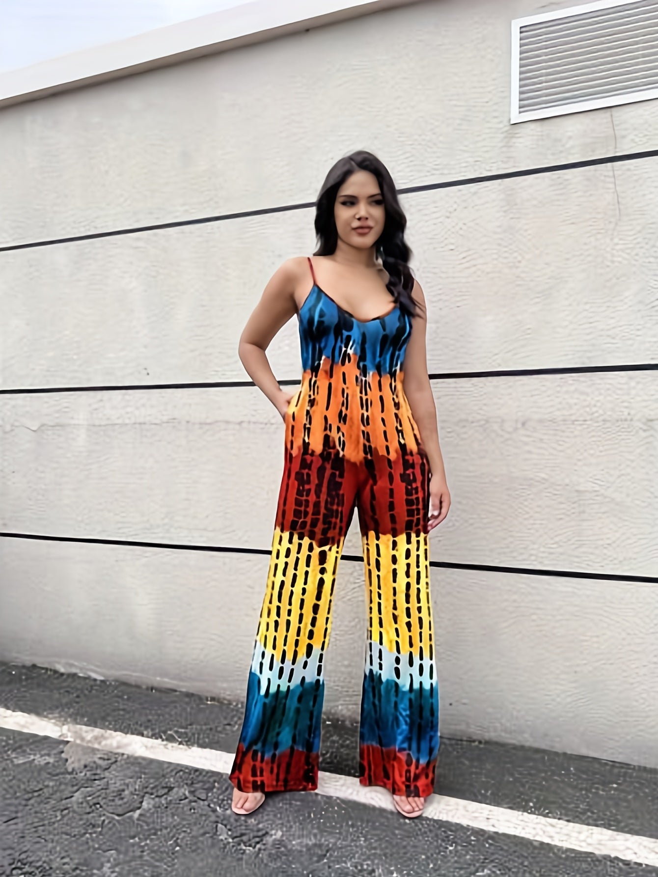 Tie Dye Cami Jumpsuit for Women