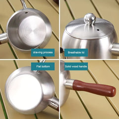 304 Stainless Steel Coffee Pot Classic Tea Pot for Outdoor