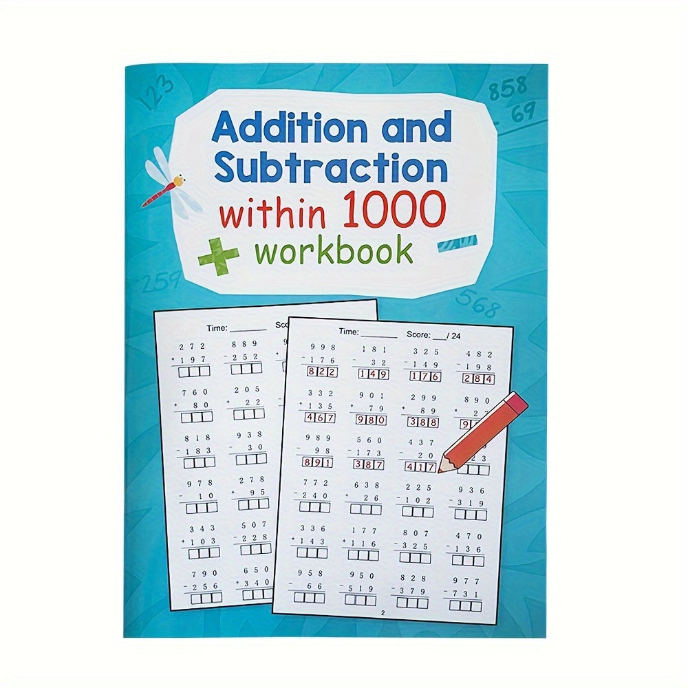 Math Workbook: Addition & Subtraction Within 1000 Practice Worksheets