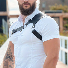 Men's Punk Body Chest Harness PU Leather