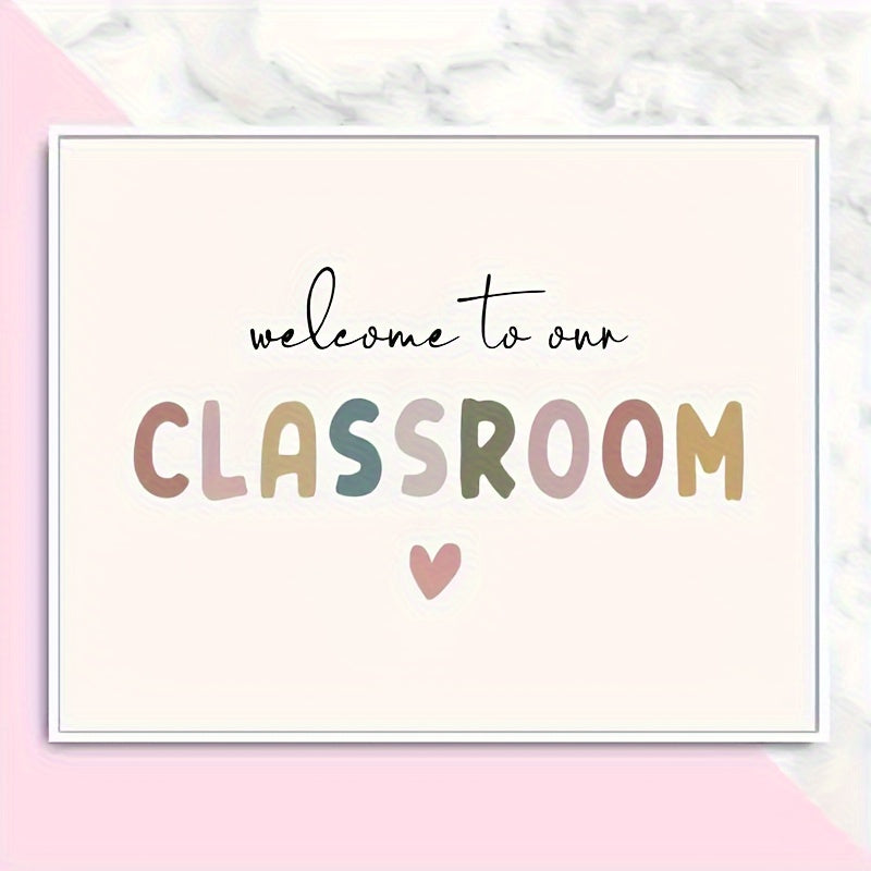 Set of 4 Inspirational Classroom Wall Art Decor