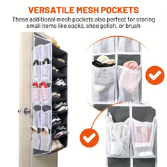9 Layer Over the Door Storage Bag Wall Mount Organizer for Shoes Toys Bras